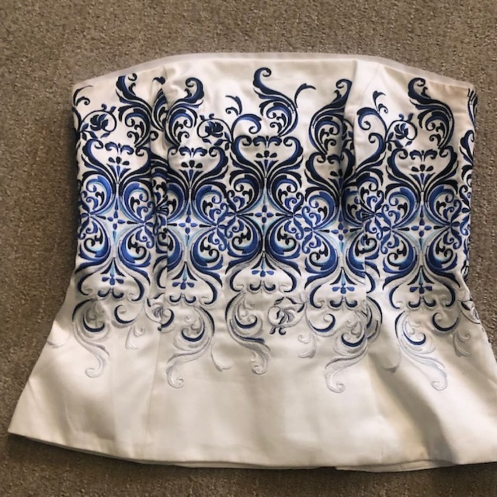 Blue, Black and White Bustiers